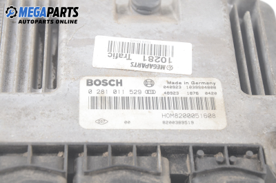 ECU for Renault Trafic 1.9 dCi, 101 hp, truck, 3 doors, 2004