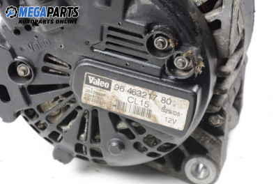 Alternator for Peugeot 807 2.2 HDi, 128 hp, monovolum, 2004 № Valeo 2542693A