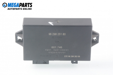 Parking sensor control module for Citroen C5 2.0 16V, 136 hp, hatchback automatic, 2001 № 96 298 251 80