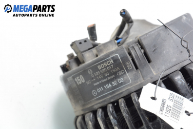 Alternator for Mercedes-Benz S-Class W220 3.2, 224 hp, sedan automatic, 2002 № Bosch 0 123 520 017