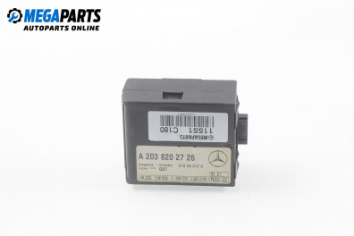 Anti theft alarm lock for Mercedes-Benz C-Class 203 (W/S/CL) 2.0, 129 hp, sedan automatic, 2001 № А 203 820 27 26