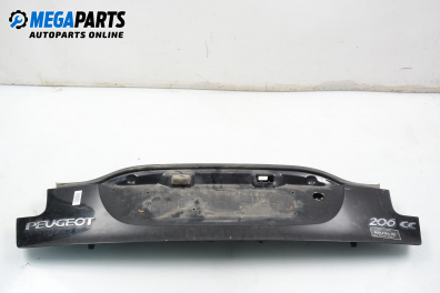 Boot lid element for Peugeot 206 1.6 16V, 109 hp, cabrio, 2002