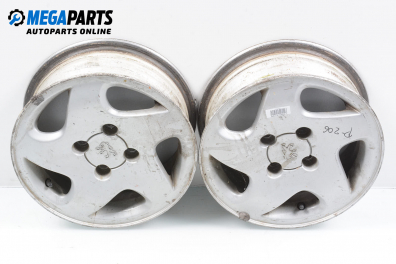 Alloy wheels for Peugeot 206 (1998-2012) 14 inches, width 5 (The price is for two pieces)