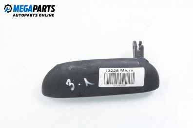 Outer handle for Nissan Micra (K11C) 1.0, 54 hp, hatchback, 1999, position: rear - left