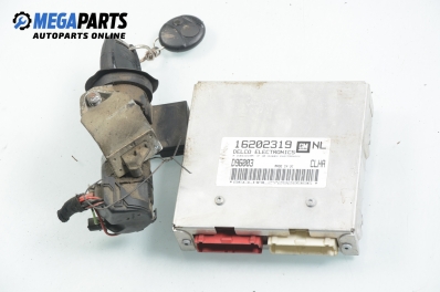 ECU incl. ignition key and immobilizer for Opel Vectra B 1.6 16V, 101 hp, hatchback, 1998 № GM 16202319