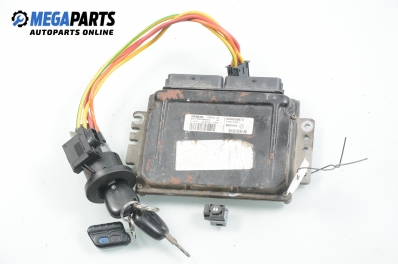 ECU incl. ignition key and immobilizer for Renault Megane Scenic 1.6, 107 hp, 2000 № Siemens S110038000 A / 7700110471