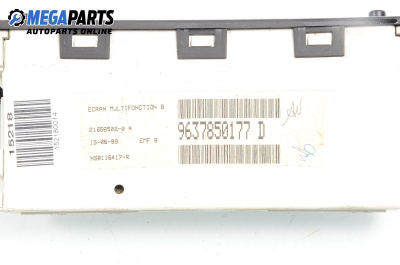 Clock for Peugeot 406 Coupe (03.1997 - 12.2004), № 9637850177