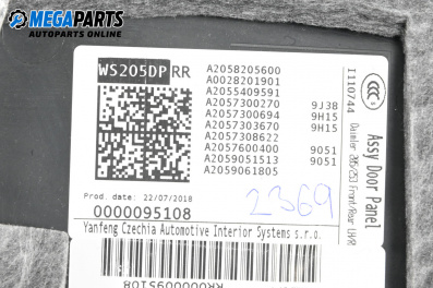 Interior door panel  for Mercedes-Benz C-Class Estate (S205) (09.2014 - ...), 5 doors, station wagon, position: rear - right, № А2058205600 / А2059061805