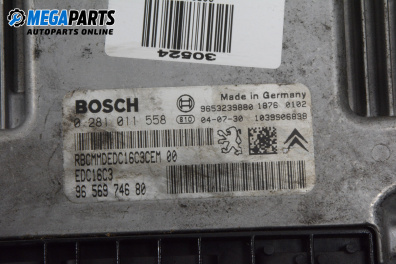 ECU for Peugeot 407 Station Wagon (05.2004 - 12.2011) 1.6 HDi 110, 109 hp, № 9656974680