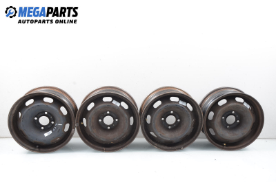 Steel wheels for Peugeot 307 (2000-2008) 15 inches, width 6 (The price is for the set)