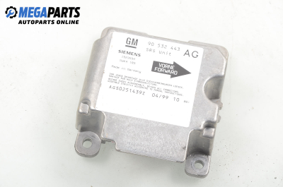 Airbag module for Opel Corsa B 1.2 16V, 65 hp, 1999 № GM 90 532 443 AG