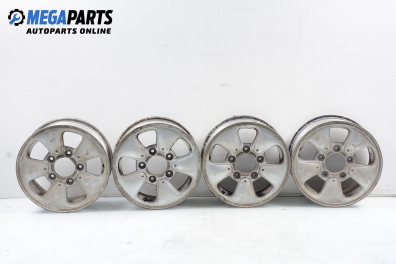 Alufelgen for Kia Sportage I (JA) (1993-2004) 15 inches, width 6, ET 5 (Preis pro set angegeben)