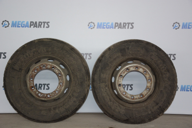 Set of steel wheels with tires for Iveco Stralis (2002- ), truck