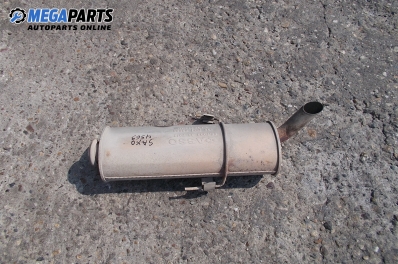 Muffler for Citroen Saxo 1.1, 60 hp, 1999