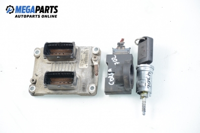 ECU cu cheie de contact și imobilizator pentru Opel Corsa C 1.0, 58 cp, 3 uși, 2002 № Bosch 0 261 207 960