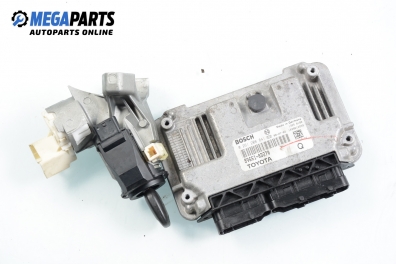 ECU mit zündschlüssel für Toyota Yaris 1.0 VVT-i, 69 hp, 3 türen, 2006 № Bosch 0 261 208 841