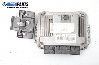 ECU cu cititor și card pentru Renault Scenic II 1.9 dCi, 131 cp, 2005 № Bosch 0 281 012 589