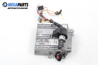 ECU mit zündschlüssel für Peugeot 306 1.8 16V, 110 hp, 3 türen, 1998