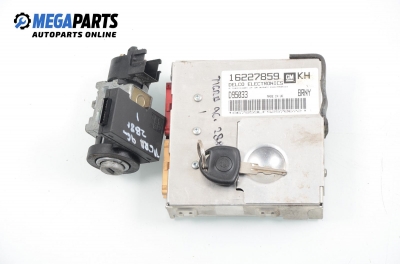 ECU cu cheie de contact și imobilizator pentru Opel Tigra 1.6 16V, 106 cp, 1996 № 16227859