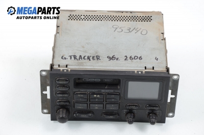 Auto kassettenspieler für Geo Tracker 1.6, 80 hp, 3 türen automatik, 1996 code : 953140