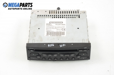 CD player for Peugeot 206 1.1, 60 hp, hatchback, 3 doors, 2004