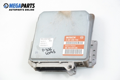 ECU für Peugeot 306 1.4, 75 hp, hecktür, 5 türen, 1993 № Bosch 0 261 200 732