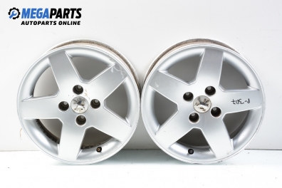 Alloy wheels for Peugeot 307 (2000-2008) 15 inches, width 6 (The price is for two pieces)
