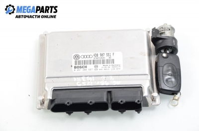 ECU incl. ignition key for Audi A6 (C5) 2.8 Quattro, 193 hp, station wagon, 1998 № Bosch 0 261 204 687