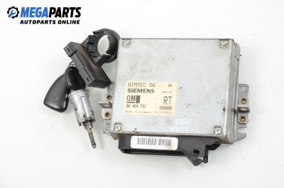 ECU incl. ignition key and immobilizer for Opel Vectra B 2.0 16V, 136 hp, sedan, 1996 № GM 90 464 731