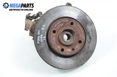 Knuckle hub for Peugeot 306 1.6, 89 hp, hatchback, 5 doors, 1994, position: front - left