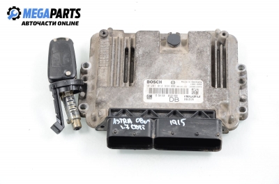 ECU incl. ignition key for Opel Astra H 1.7 CDTI, 100 hp, hatchback, 5 doors, 2006 № BOSCH 0 281 012 694
