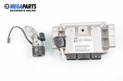 ECU mit zündschlüssel für Citroen C4 1.4 16V, 88 hp, coupe, 2007 № Magneti Marelli IAW 6LP2.05