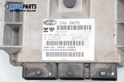 ECU mit zündschlüssel für Citroen C5 2.0 16V, 140 hp, sedan, 2008 № Magneti Marelli IAW 6KPB