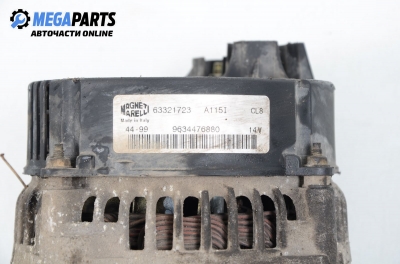 Alternator for Citroen Xsara 1.6, 88 hp, combi, 2001 № Magneti Marelli 63321723