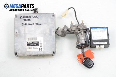 ECU incl. ignition key and immobilizer for Toyota Corolla Verso 2.0 D-4D, 90 hp, 2002 № 89661-13060
