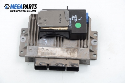 ECU incl. card and reader for Renault Laguna 1.8 16V, 121 hp, station wagon, 2003 № 8200045893