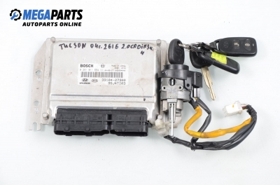 ECU mit zündschlüssel für Hyundai Tucson 2.0 CRDi 4x4, 113 hp, 2004 № Bosch 0 281 011 694