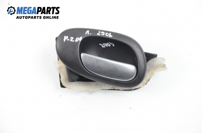 Inner handle for Peugeot 206 2.0 HDI, 90 hp, hatchback, 3 doors, 2001, position: left