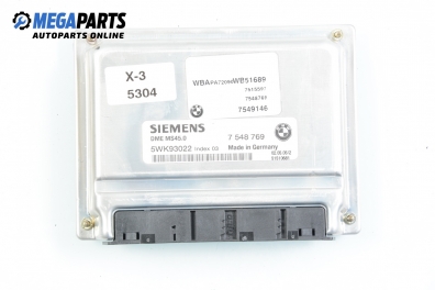 ECU für BMW X3 (E83) 2.5, 192 hp, 2005 № BMW 7 548 769 / Siemens 5WK93022