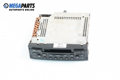 Cassette player for Peugeot 206, hatchback, 5 doors, 2001