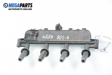 Ignition coil for Peugeot 306 1.4, 75 hp, hatchback, 1998