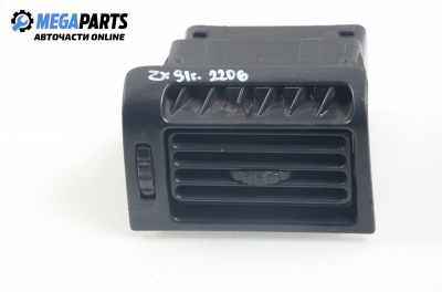AC heat air vent for Citroen ZX 1.6, 88 hp, hatchback, 5 doors, 1991