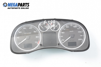 Instrument cluster for Peugeot 307 1.6 16V, 109 hp, hatchback, 5 doors automatic, 2002 № P9645768580 E 01