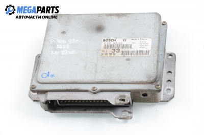 ECU for Peugeot 306 1.6, 89 hp, hatchback, 5 doors, 1998 № Bosch 0 261 204 626