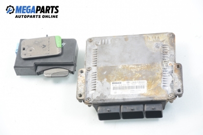 ECU cu cititor și card pentru Renault Laguna II (X74) 1.9 dCi, 120 cp, combi, 2001 № Bosch 0 281 010 556