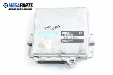 ECU for BMW 5 (E34) 2.5 TDS, 143 hp, station wagon, 1994 № Bosch 0 281 001 183