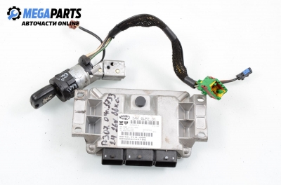 ECU mit zündschlüssel für Peugeot 307 1.4 16V, 88 hp, hecktür, 5 türen, 2004 № Magneti Marelli IAW 6LP2.01
