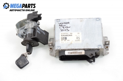 ECU incl. ignition key for Opel Vectra B 1.8 16V, 115 hp, hatchback, 1996 № GM 90 506 365