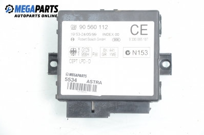 Central lock module for Opel Astra G 2.0 DI, 82 hp, hatchback, 5 doors, 1999 № GM 90 560 112