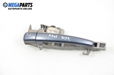 Outer handle for Peugeot 407 2.0 HDi, 136 hp, sedan, 2004, position: rear - right